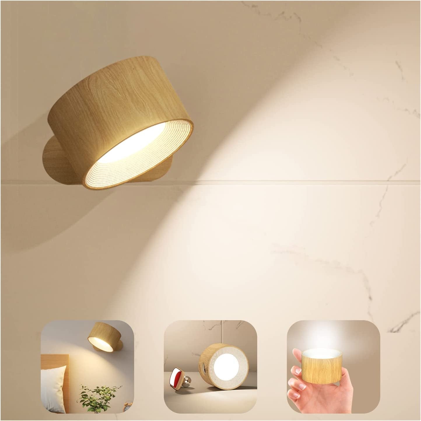 Eternity Glow Wireless LED Wall Light with Remote and Adjustable Lighting