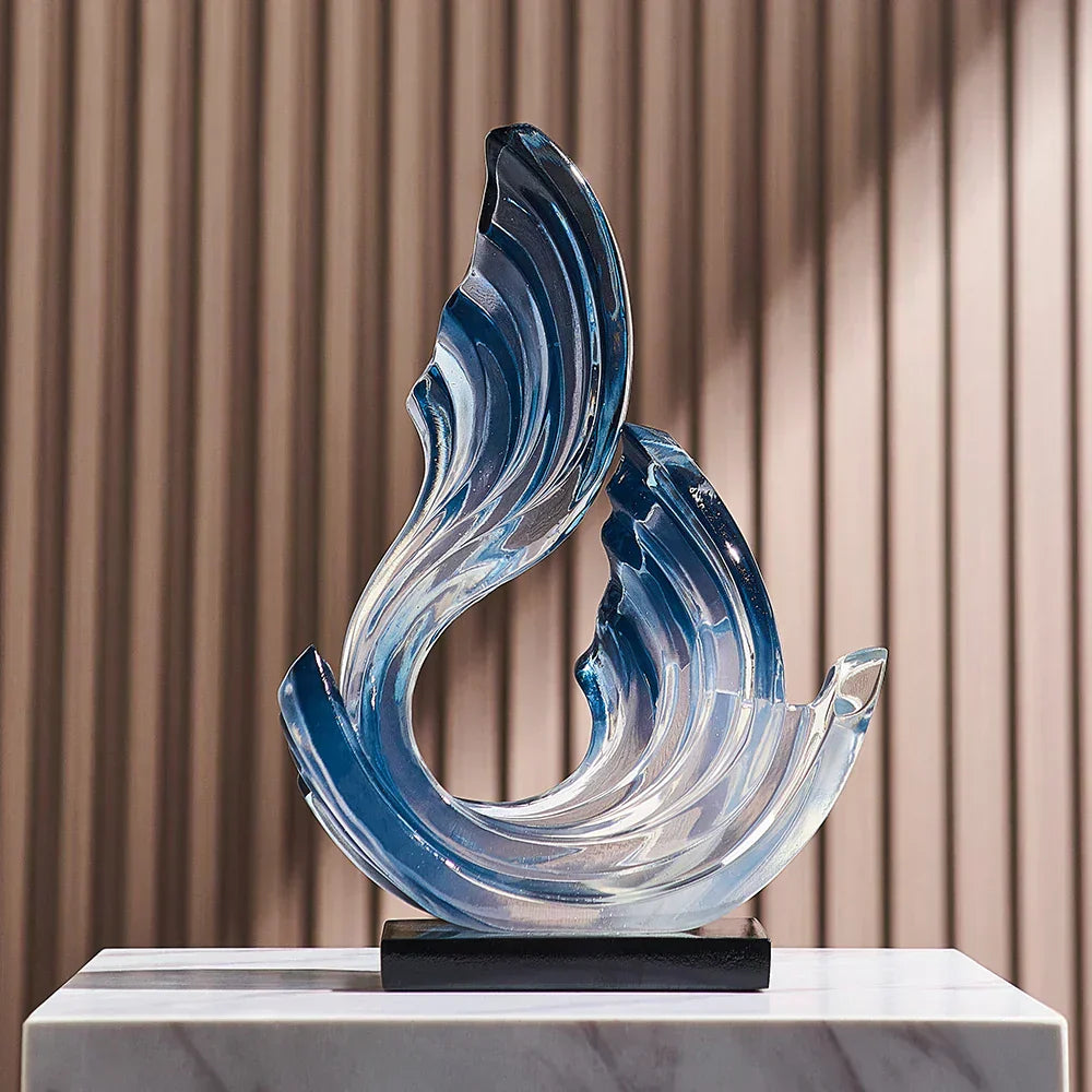 Ethereal Flow Glass Ornament with Elegant Design for Modern Home Decor Styling