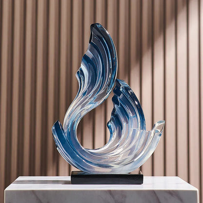 Ethereal Flow Glass Ornament with Elegant Design for Modern Home Decor Styling
