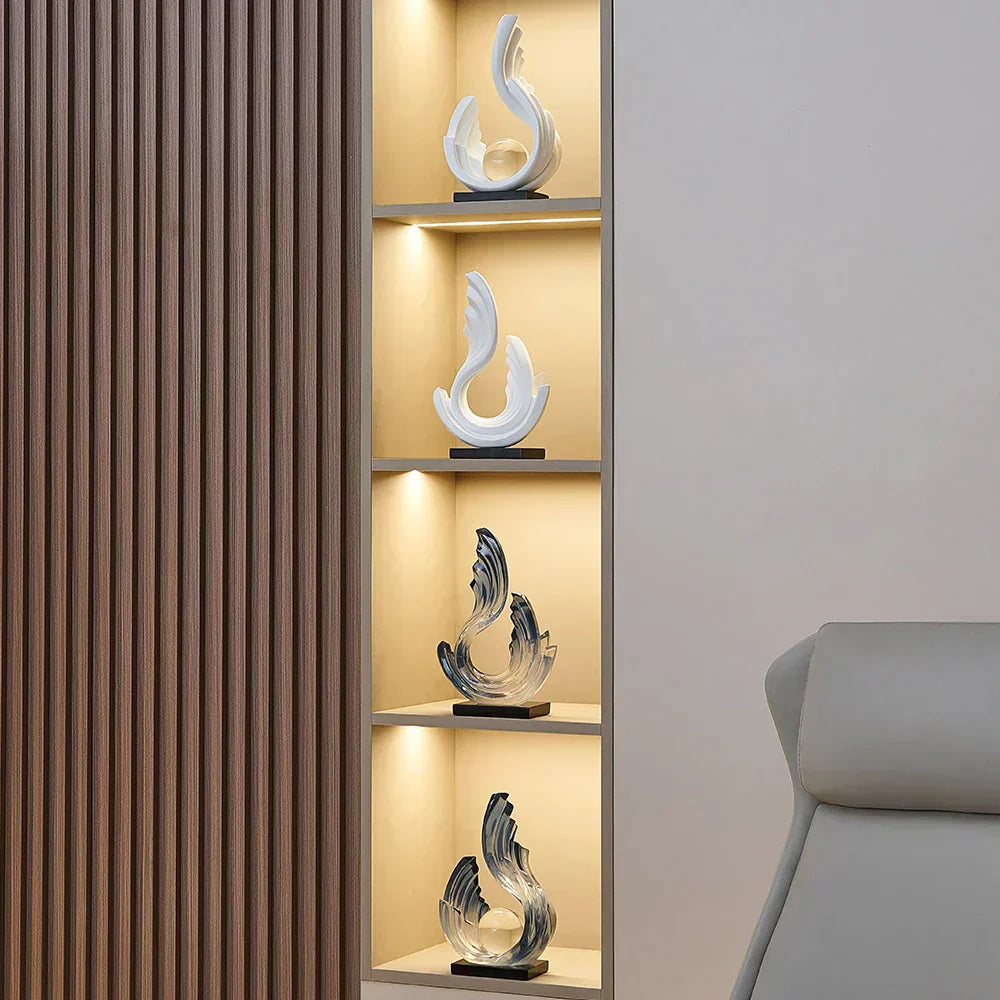 Ethereal Flow Glass Ornament with Elegant Design for Modern Home Decor Styling