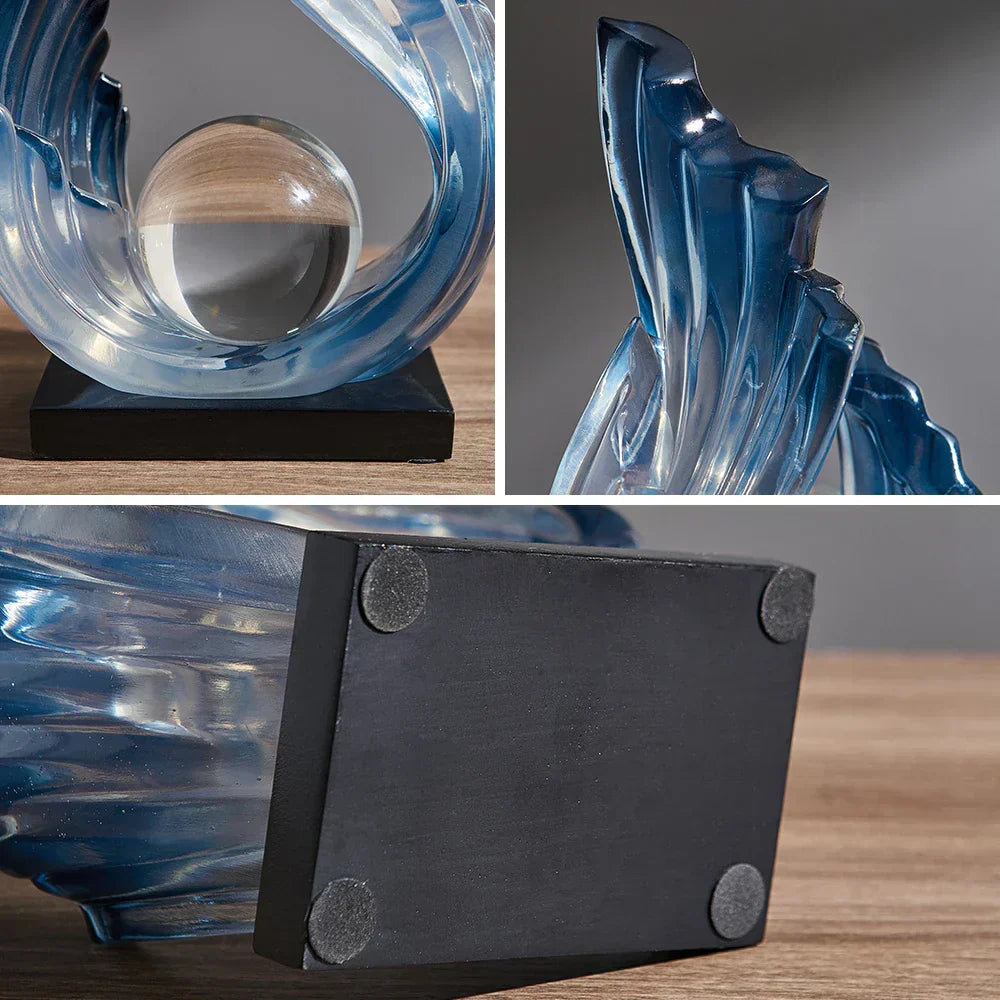Ethereal Flow Glass Ornament with Elegant Design for Modern Home Decor Styling