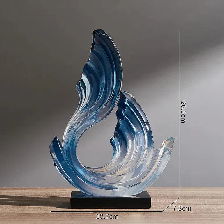 Ethereal Flow Glass Ornament with Elegant Design for Modern Home Decor Styling