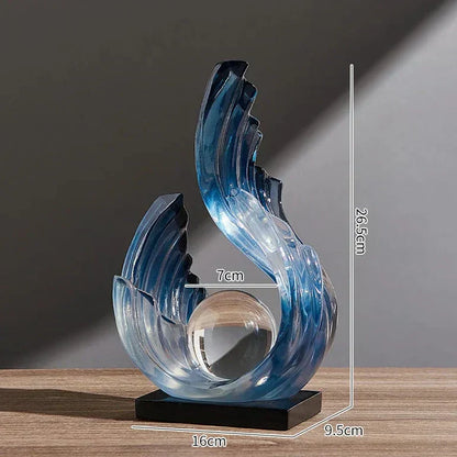 Ethereal Flow Glass Ornament with Elegant Design for Modern Home Decor Styling
