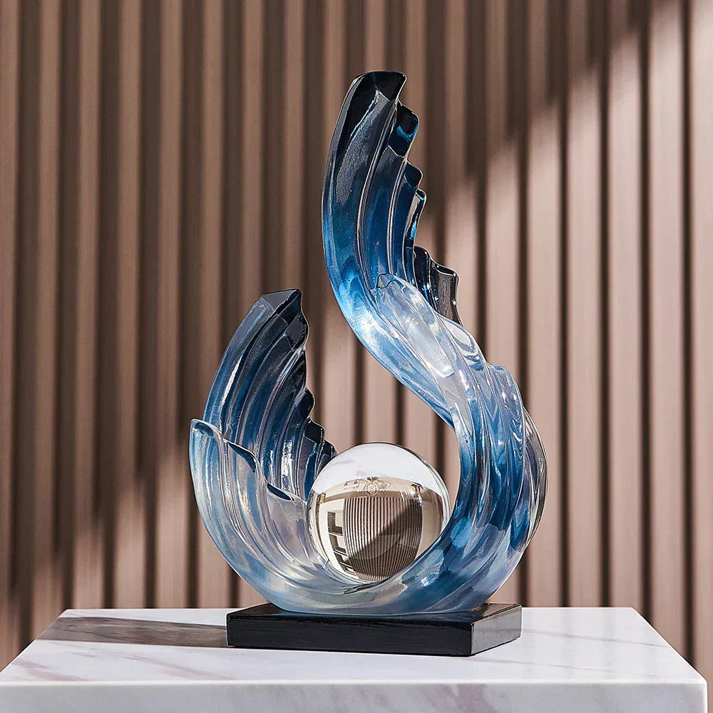 Ethereal Flow Glass Ornament with Elegant Design for Modern Home Decor Styling