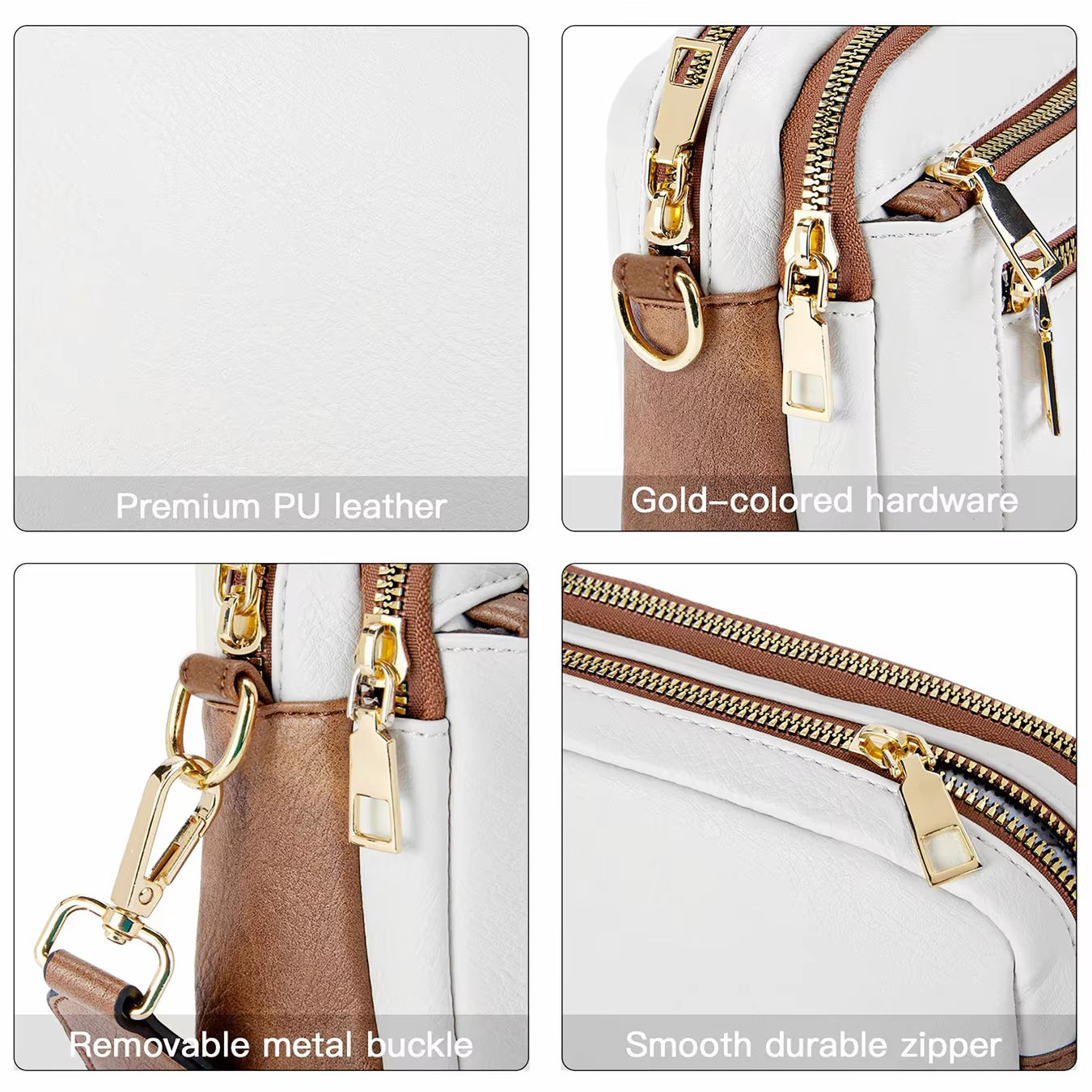 Evelien Women’s Shoulder Bag Multi Zip Crossbody