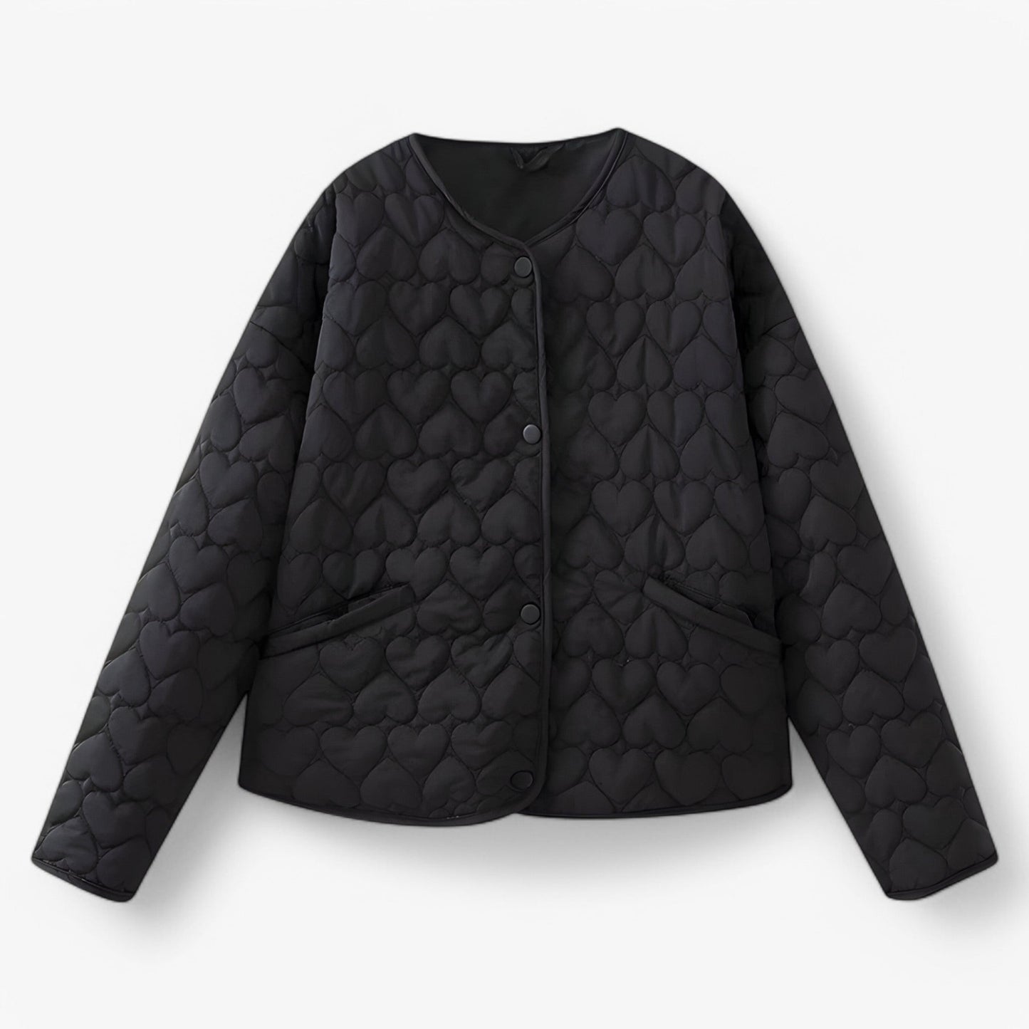 Evelyn Quilted Heart Jacket Women Warm Autumn Winter Coat
