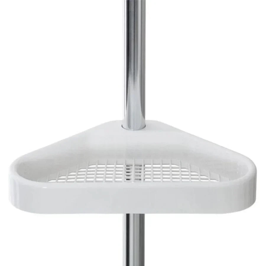 Expandable Bathroom Storage Rack with Adjustable Shelves and Drainage Holes