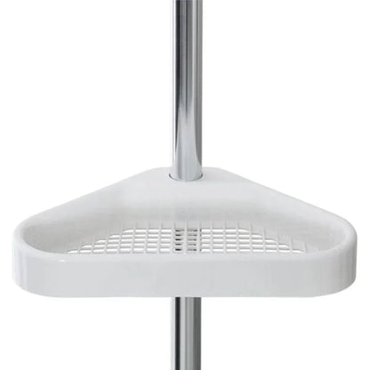 Expandable Bathroom Storage Rack with Adjustable Shelves and Drainage Holes
