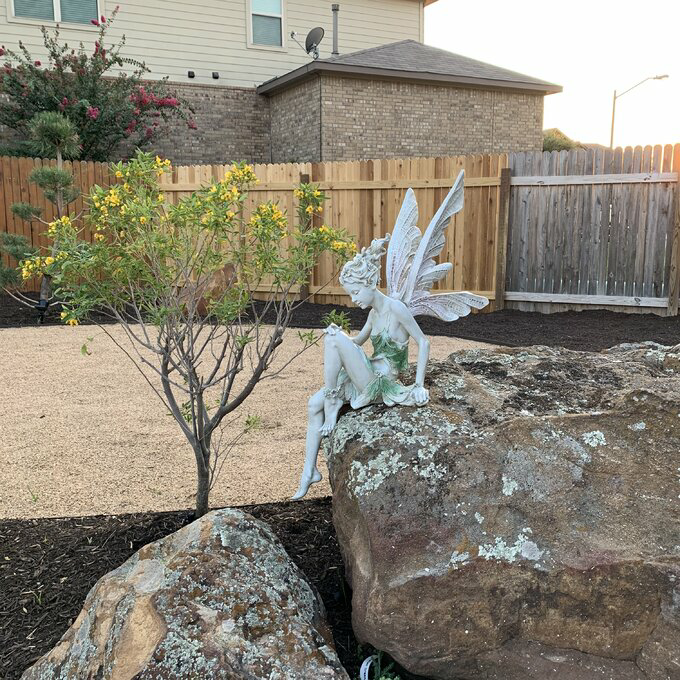 FairyGlo Garden Fairy Statue with Weatherproof Design for Magical Outdoor Decor