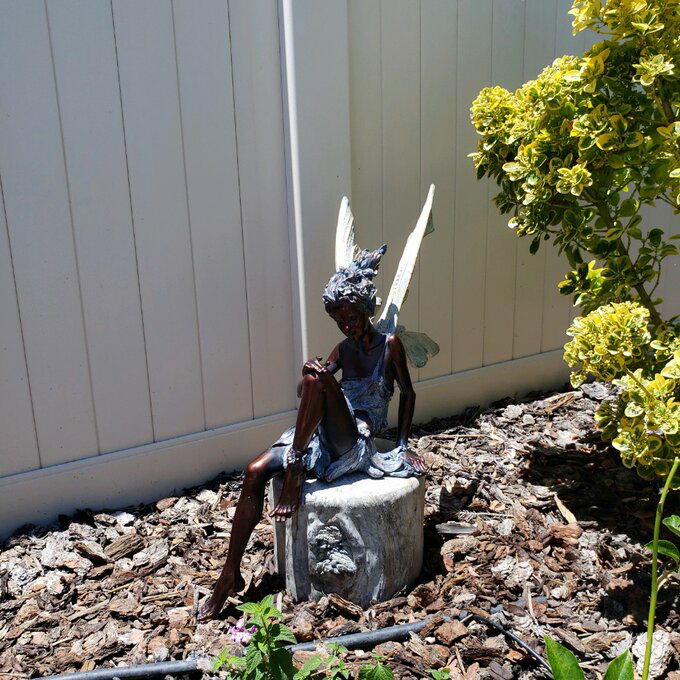 FairyGlo Garden Fairy Statue with Weatherproof Design for Magical Outdoor Decor