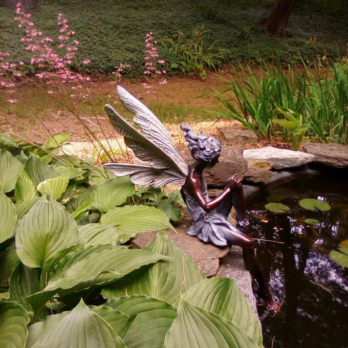 FairyGlo Garden Fairy Statue with Weatherproof Design for Magical Outdoor Decor