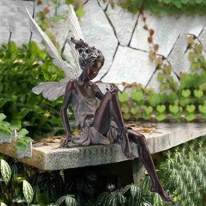 FairyGlo Garden Fairy Statue with Weatherproof Design for Magical Outdoor Decor