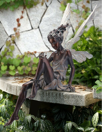 FairyGlo Garden Fairy Statue with Weatherproof Design for Magical Outdoor Decor