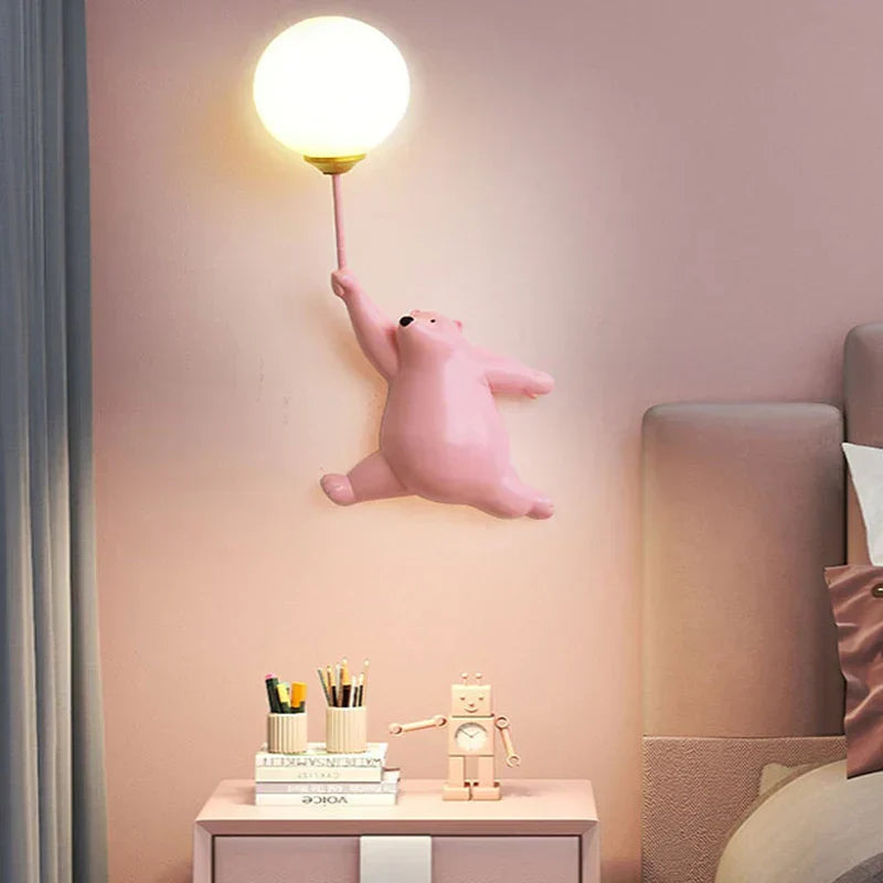 FairyGlow Kids Cartoon Wall Light with 3D Moon Night Glow