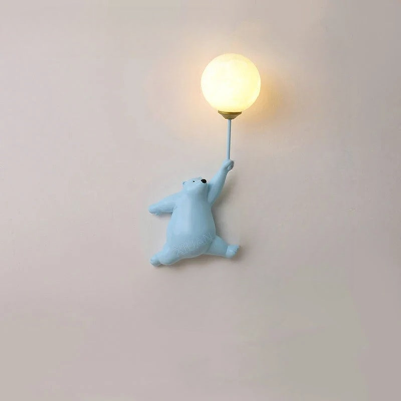 FairyGlow Kids Cartoon Wall Light with 3D Moon Night Glow