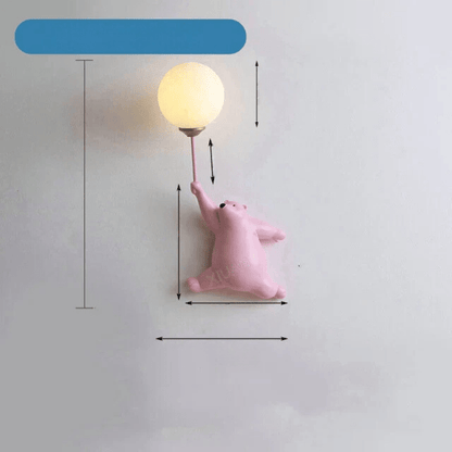 FairyGlow Kids Cartoon Wall Light with 3D Moon Night Glow