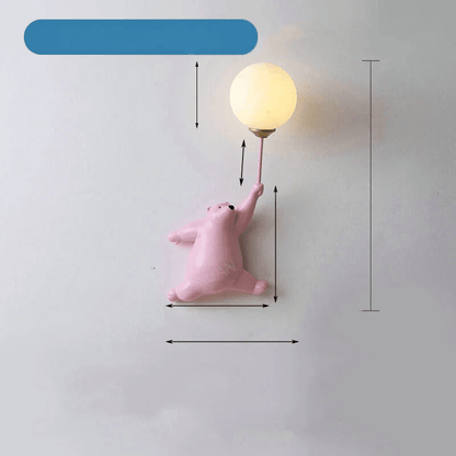 FairyGlow Kids Cartoon Wall Light with 3D Moon Night Glow