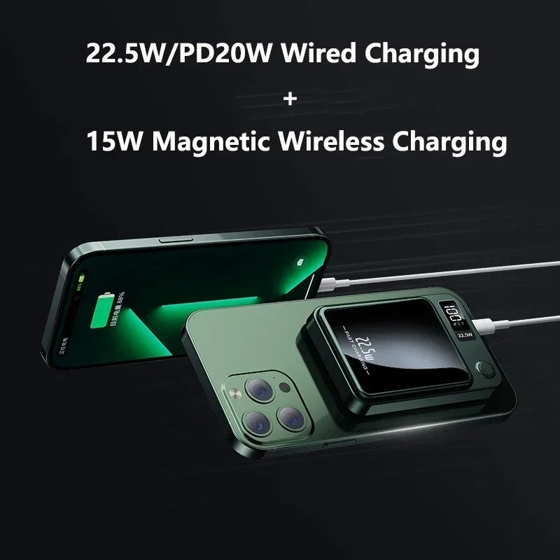 FasterCharge Pro Magnetic Wireless Power Bank 22.5W Fast Charging Portable MagSafe Charger