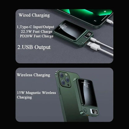 FasterCharge Pro Magnetic Wireless Power Bank 22.5W Fast Charging Portable MagSafe Charger