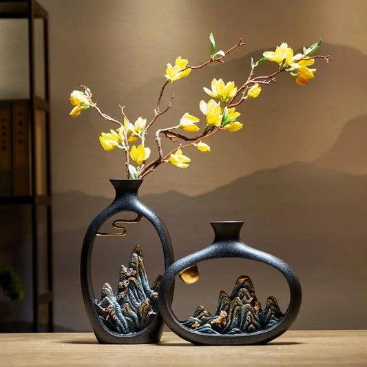 Feng Shui Inspired Decorative Vase for Interior Décor