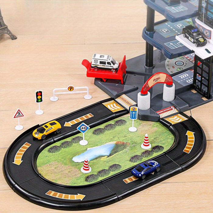 FirePark Multi-Level Fire Station Playset with Trucks and Accessories