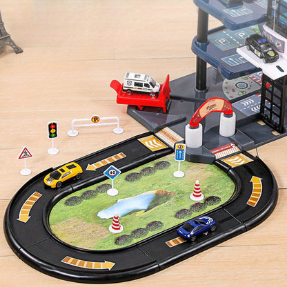 FirePark Multi-Level Fire Station Playset with Trucks and Accessories