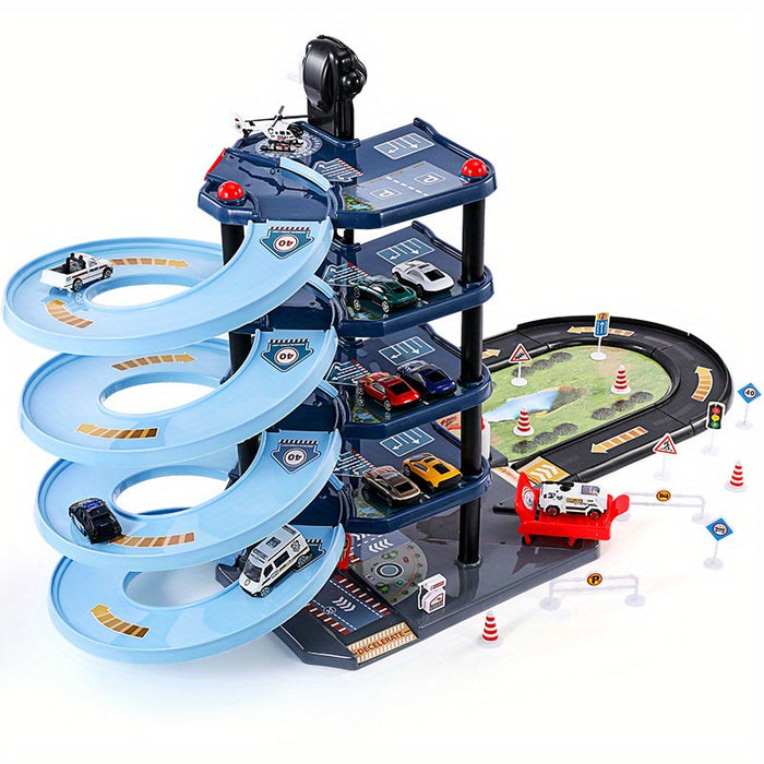 FirePark Multi-Level Fire Station Playset with Trucks and Accessories