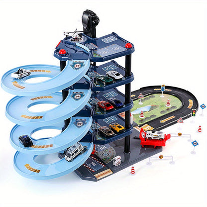 FirePark Multi-Level Fire Station Playset with Trucks and Accessories