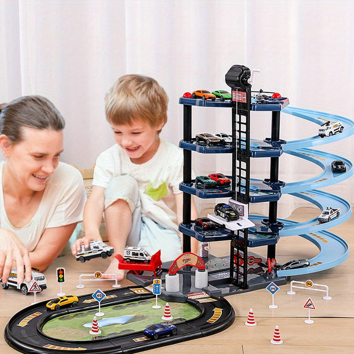 FirePark Multi-Level Fire Station Playset with Trucks and Accessories