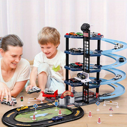 FirePark Multi-Level Fire Station Playset with Trucks and Accessories