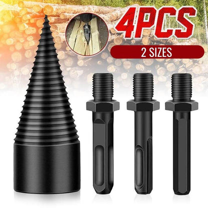 Firewood Drill Bit Wood Splitter with Universal Shank Set