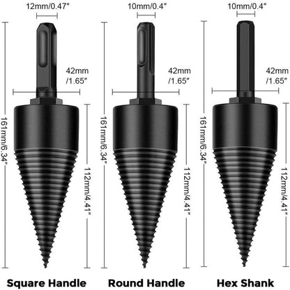 Firewood Drill Bit Wood Splitter with Universal Shank Set