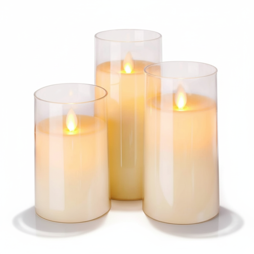 Flameless LED Candles Warm White Decorative Set With Remote Timer