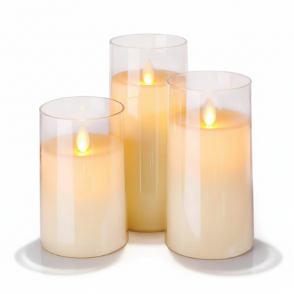 Flameless LED Candles Warm White Decorative Set With Remote Timer