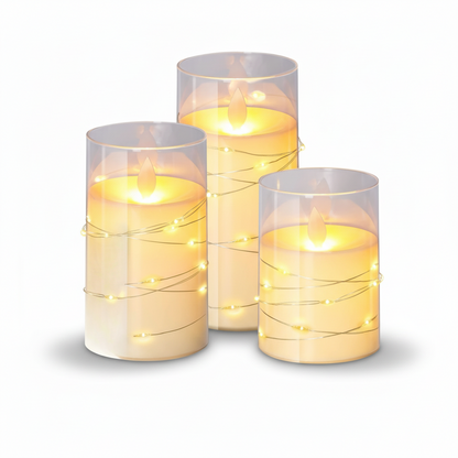 Flameless LED Candles Warm White Decorative Set With Remote Timer