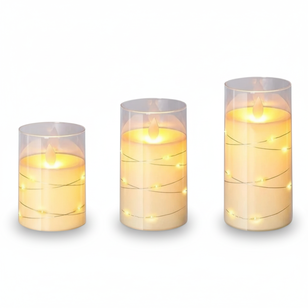 Flameless LED Candles Warm White Decorative Set With Remote Timer