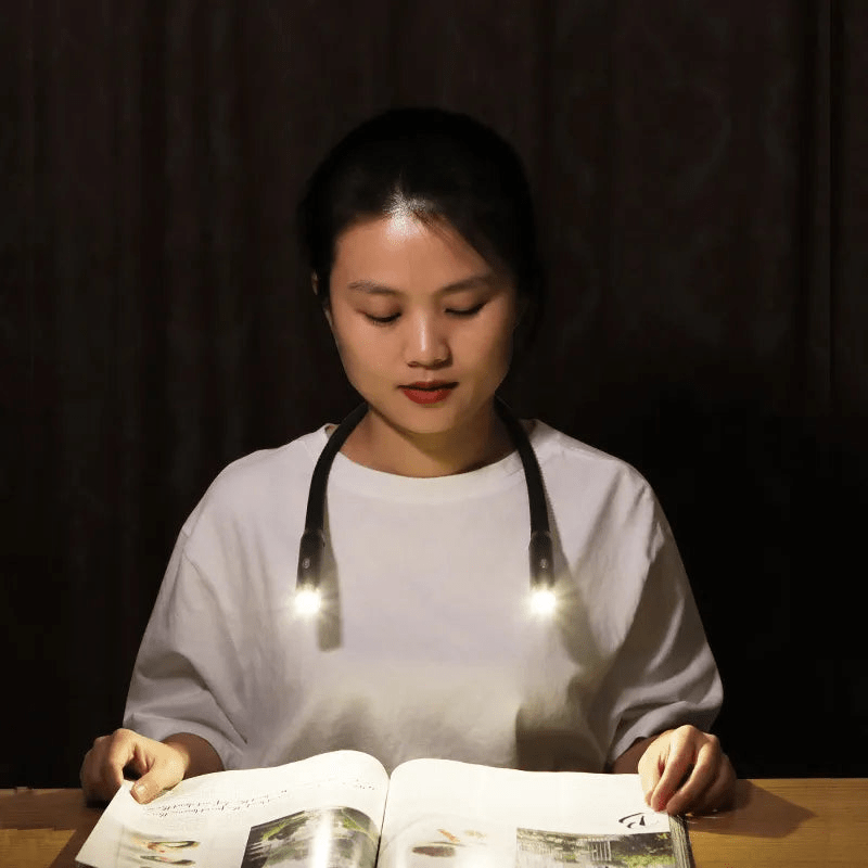 FlexRead Neck Reading Light with Adjustable Arms and USB Rechargeable Hands Free Design