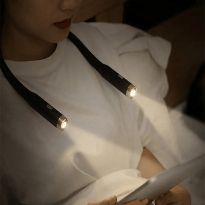 FlexRead Neck Reading Light with Adjustable Arms and USB Rechargeable Hands Free Design