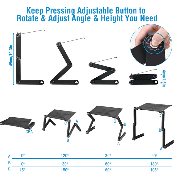 FlexStand 360 Adjustable Laptop Stand Portable Ergonomic Desk