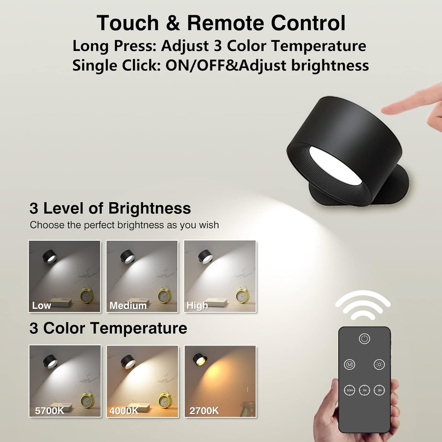 FlexiLamp Wireless Rechargeable 360 LED Wall Light