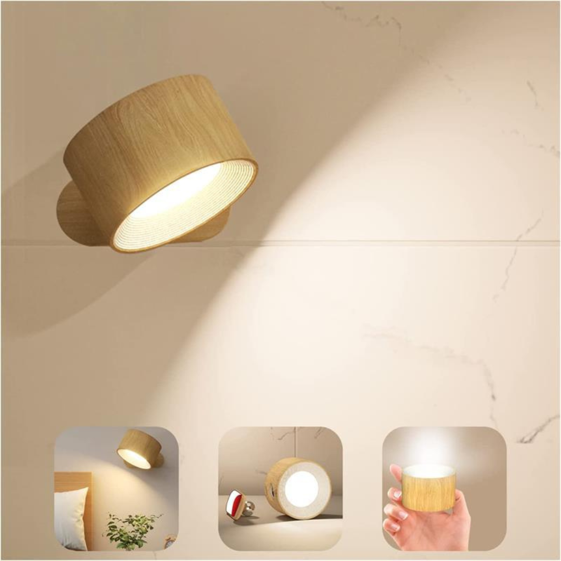 FlexiLamp Wireless Rechargeable 360 LED Wall Light