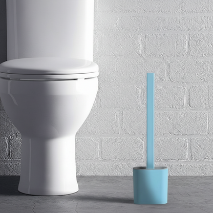 Scopino per WC flessibile in silicone con supporto da parete detergente igienico per il bagno