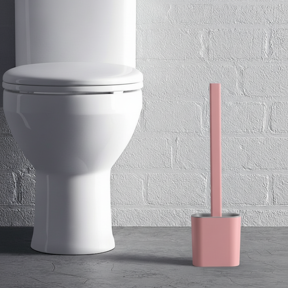 Scopino per WC flessibile in silicone con supporto da parete detergente igienico per il bagno