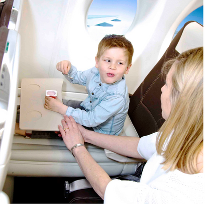 FlyEase Inflatable Airplane Bed for Kids – Portable Travel Sleep Cushion
