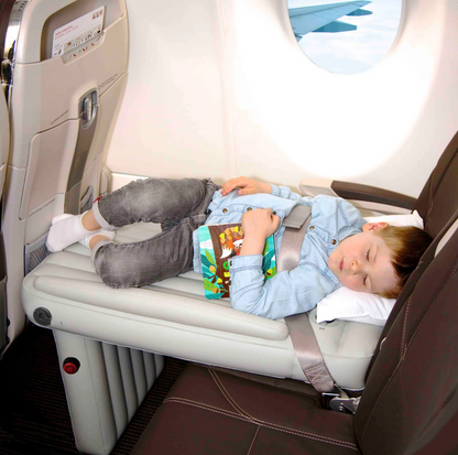 FlyEase Inflatable Airplane Bed for Kids – Portable Travel Sleep Cushion