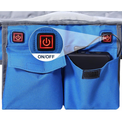 Silla doble plegable para camping, portátil, con asiento calefactado y batería recargable