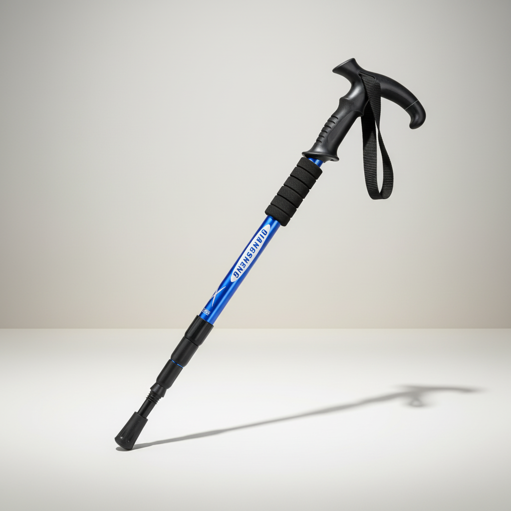 Foldable Telescopic Trekking Pole with Ergonomic Handle