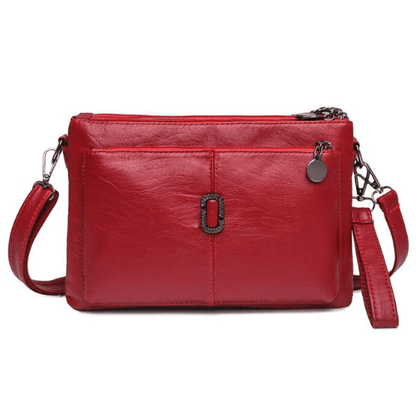 Fosh Women’s Leather Shoulder Bag – Compact Elegant Everyday Handbag