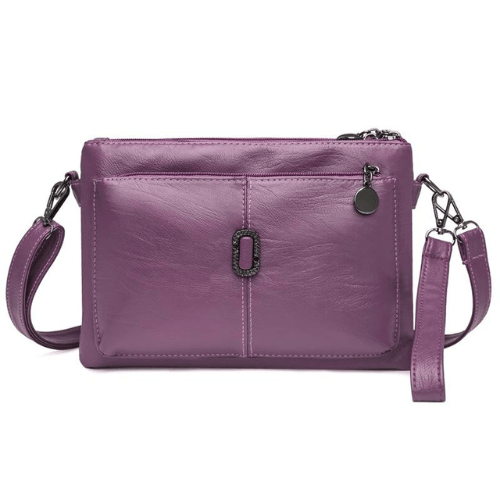 Fosh Women’s Leather Shoulder Bag – Compact Elegant Everyday Handbag