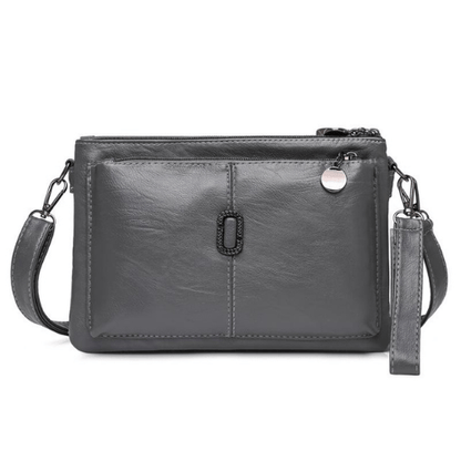 Fosh Women’s Leather Shoulder Bag – Compact Elegant Everyday Handbag